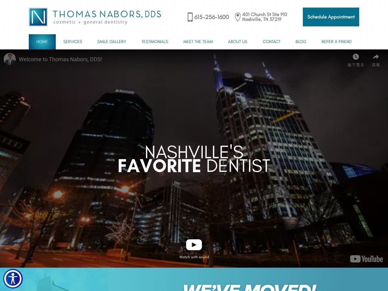 Thomas W. Nabors DDS Website Screenshot from thomasnabors.com