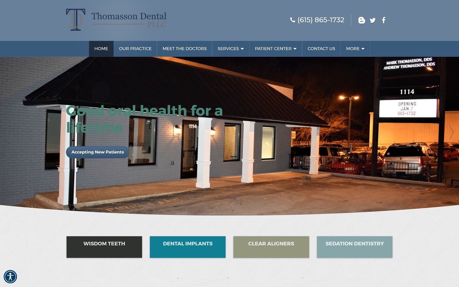 thomassondental.com screenshot