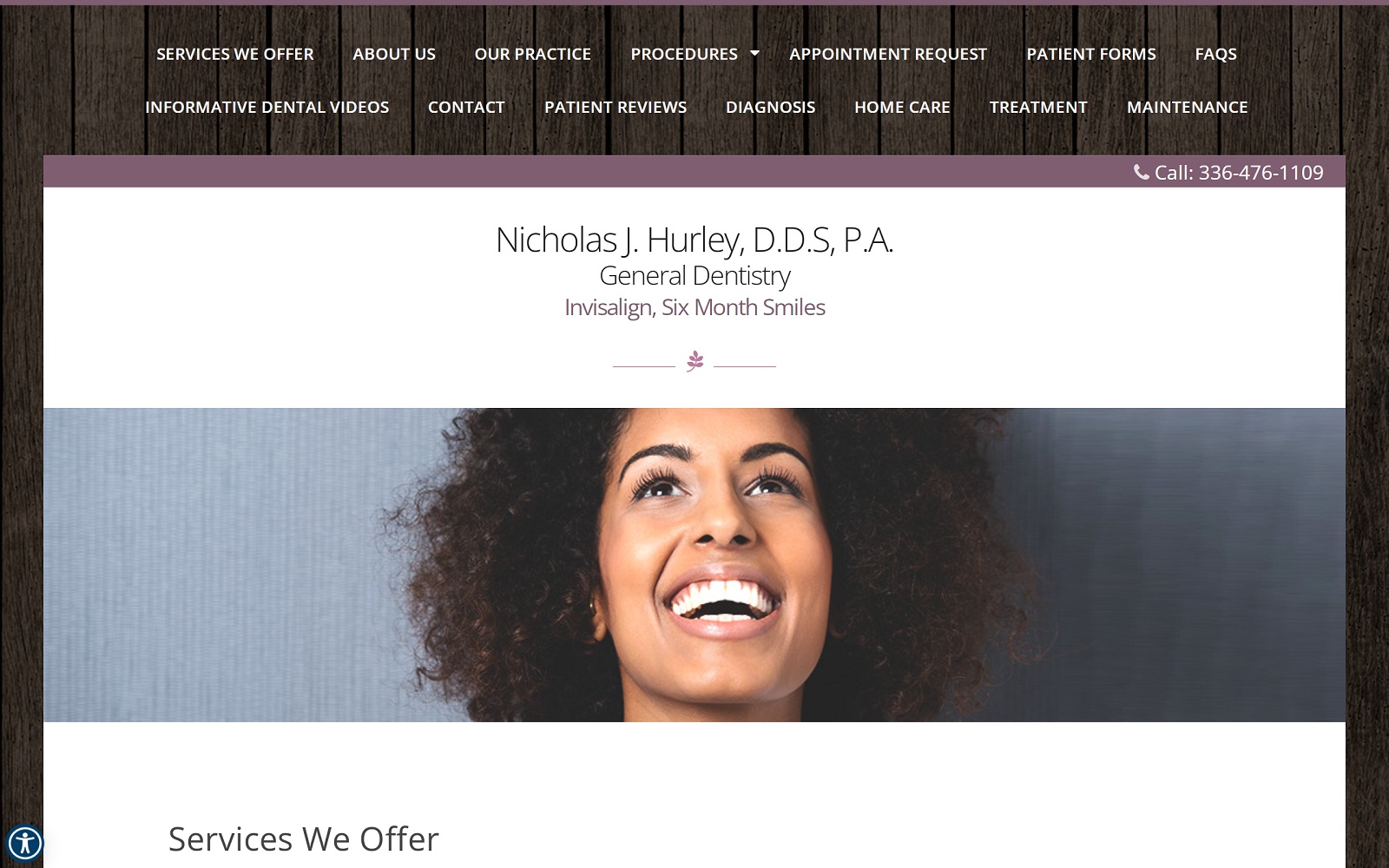 thomasvilledentist.com screenshot