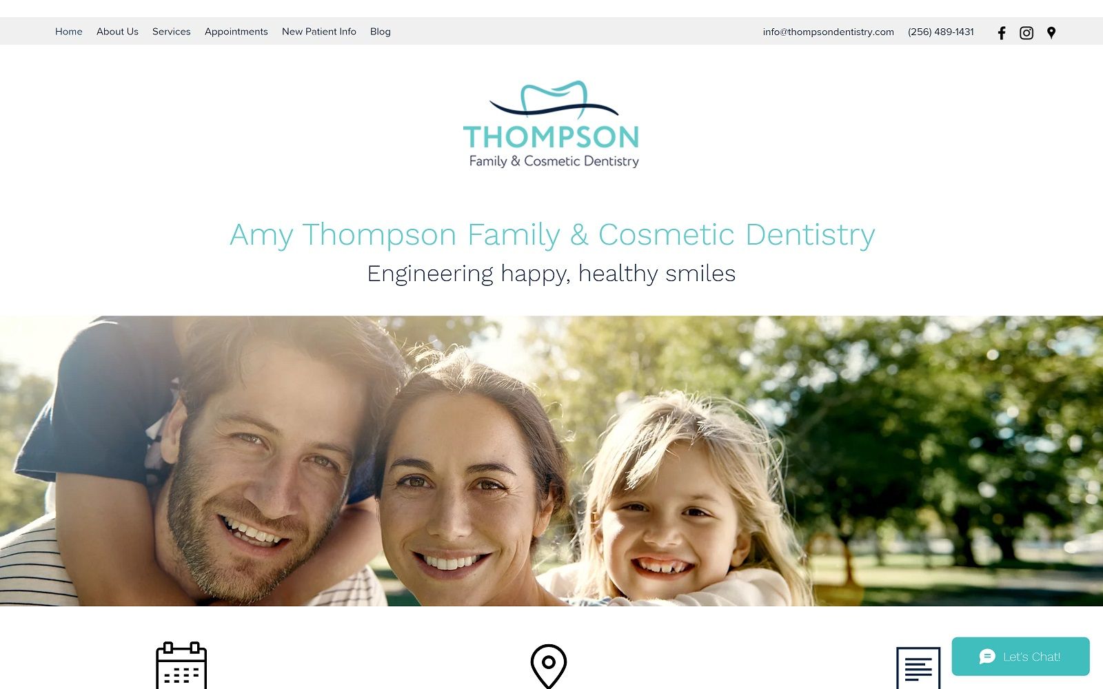 thompsondentistry.com screenshot