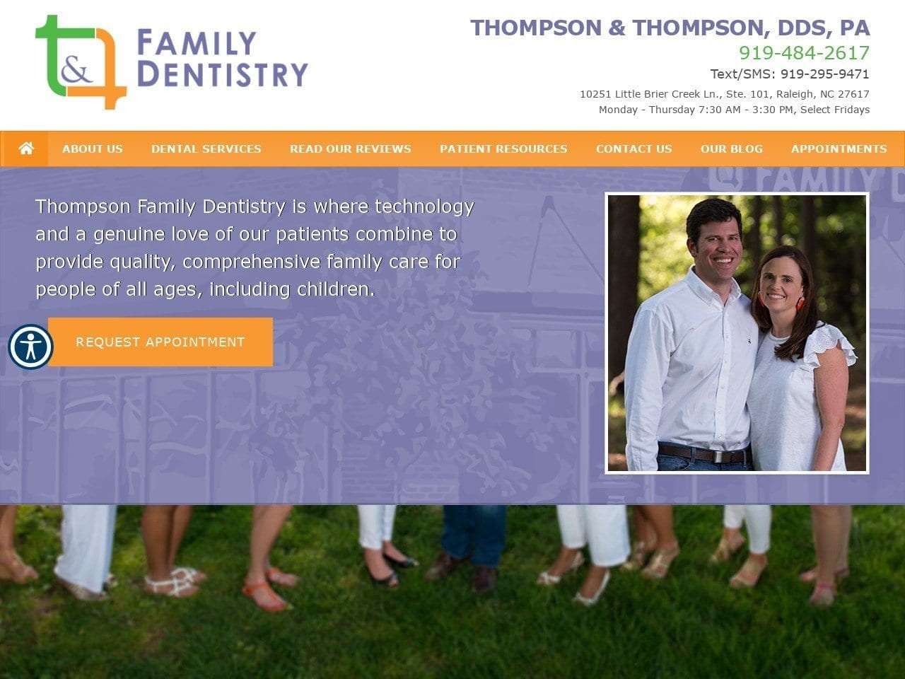 Dr. Susan S. Thompson DDS Website Screenshot from thompsonfamilydentistry.com