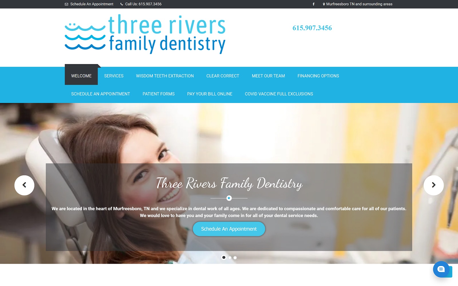 threeriversfamilydentistry.com screenshot