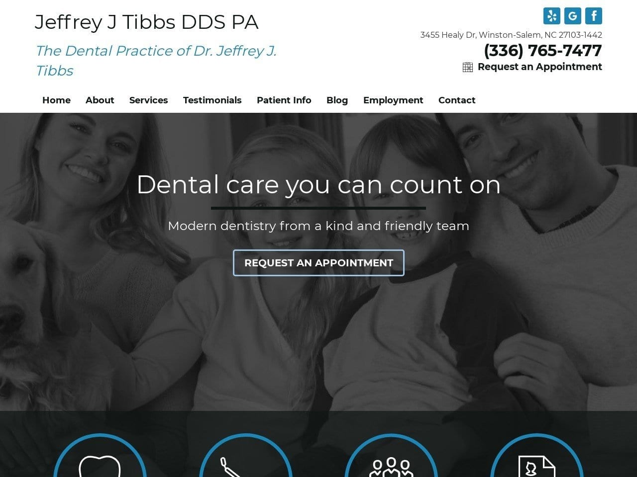 Jeffrey J Tibbs DDS Website Screenshot from tibbsdental.com