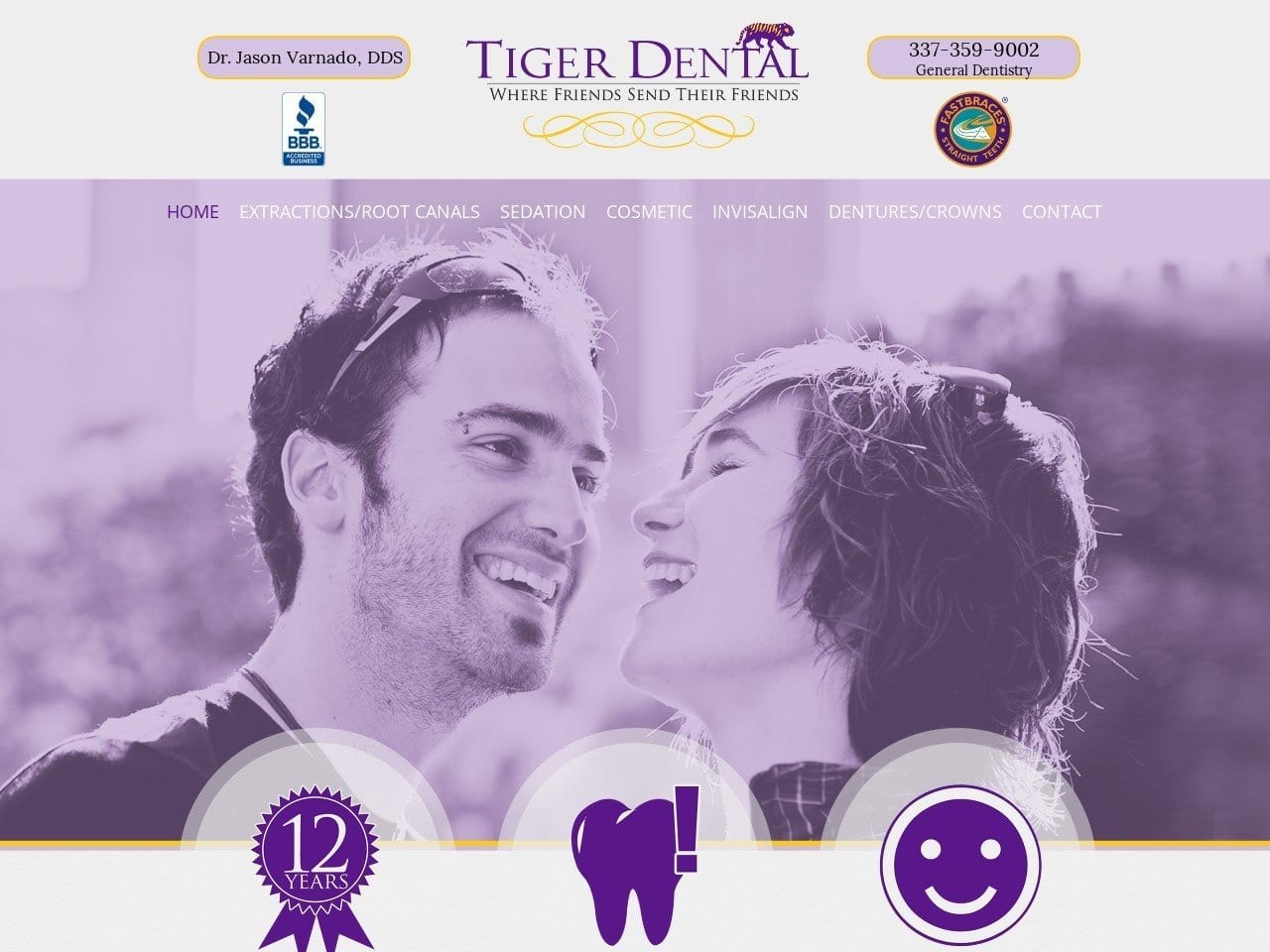 Tiger Dental Website Screenshot from tigerdental.net