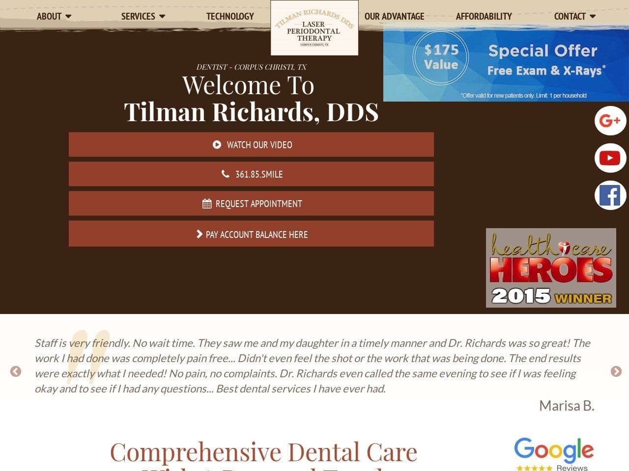 Tilmanrichards Dds Website Screenshot from tilmanrichardsdds.com