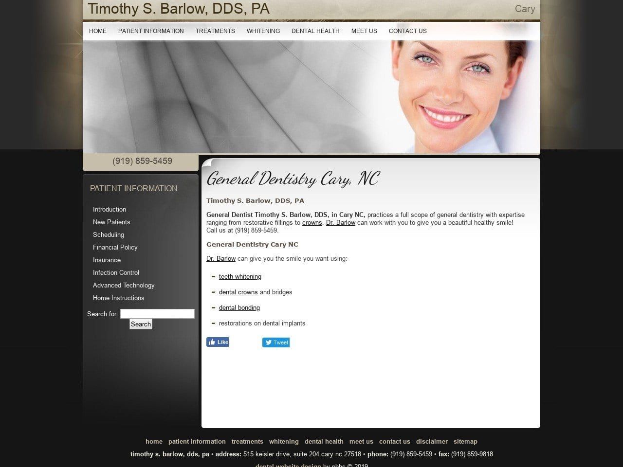 Timothy S Barlow Pa Website Screenshot from timbarlowdds.com