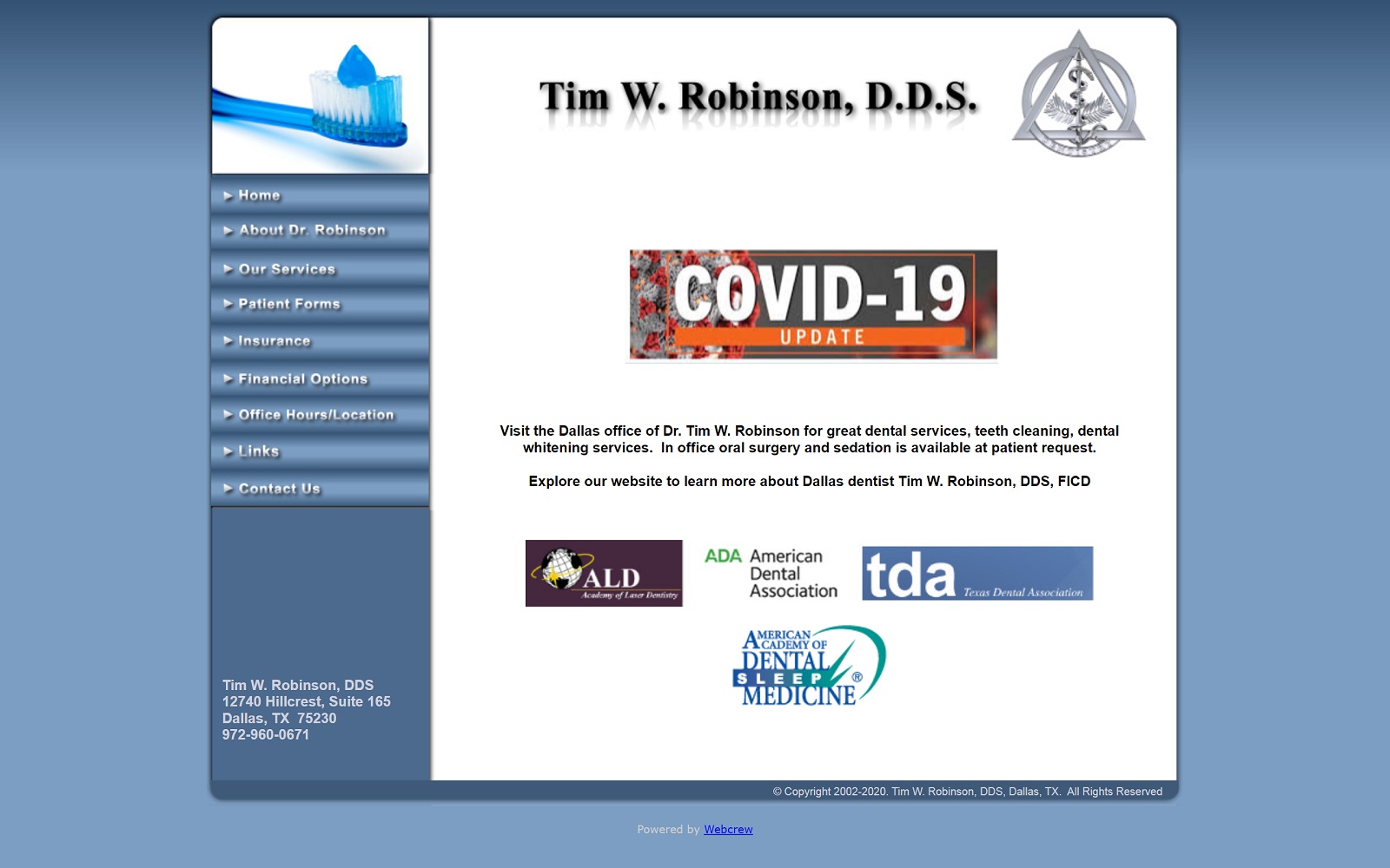 timwrobinsondds.com screenshot