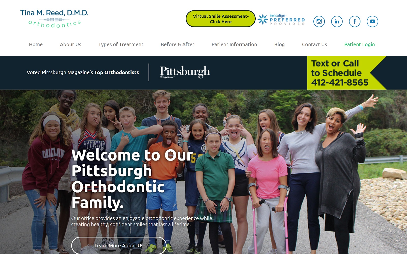 tinareedorthodontics.com screenshot