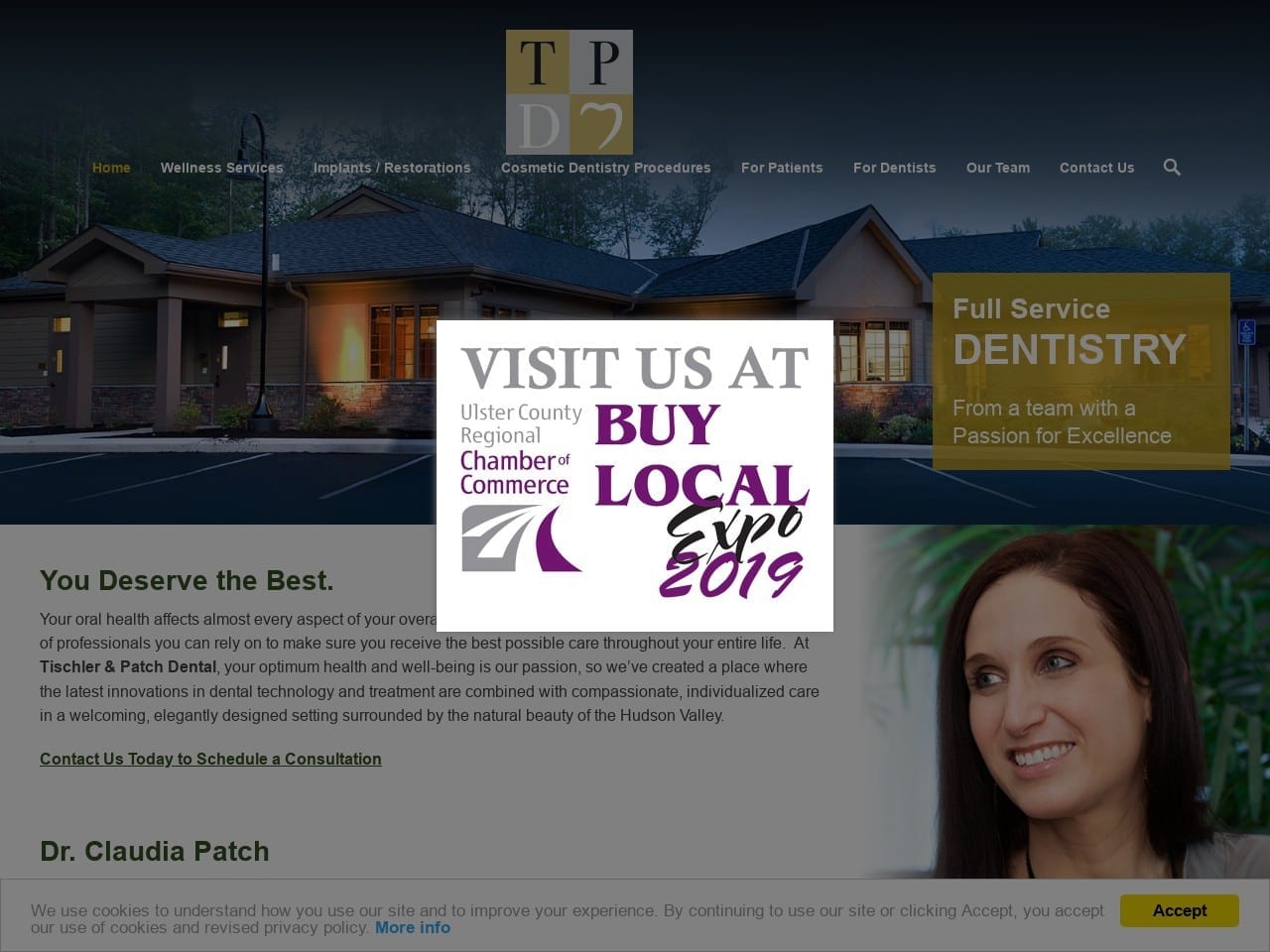 Dr. Manisha Bhalla Website Screenshot from tischlerdental.com