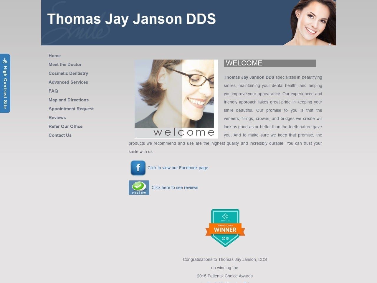 Janson Thomas Jay DDS Website Screenshot from tj-janson-dds.com