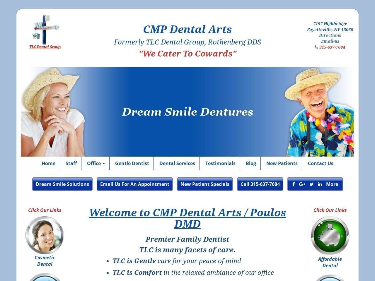 Rothenberg / TLC Dental Group Website Screenshot from tlcdentalsyr.com