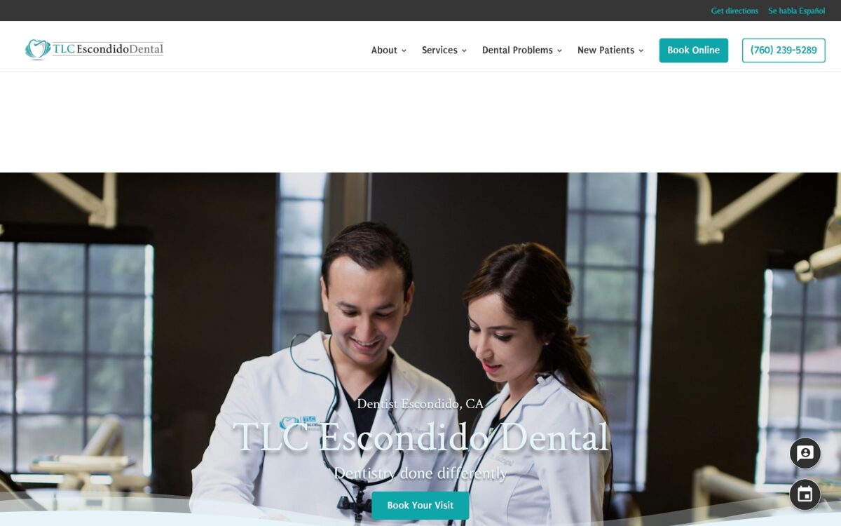 tlcescondidodental.com screenshot