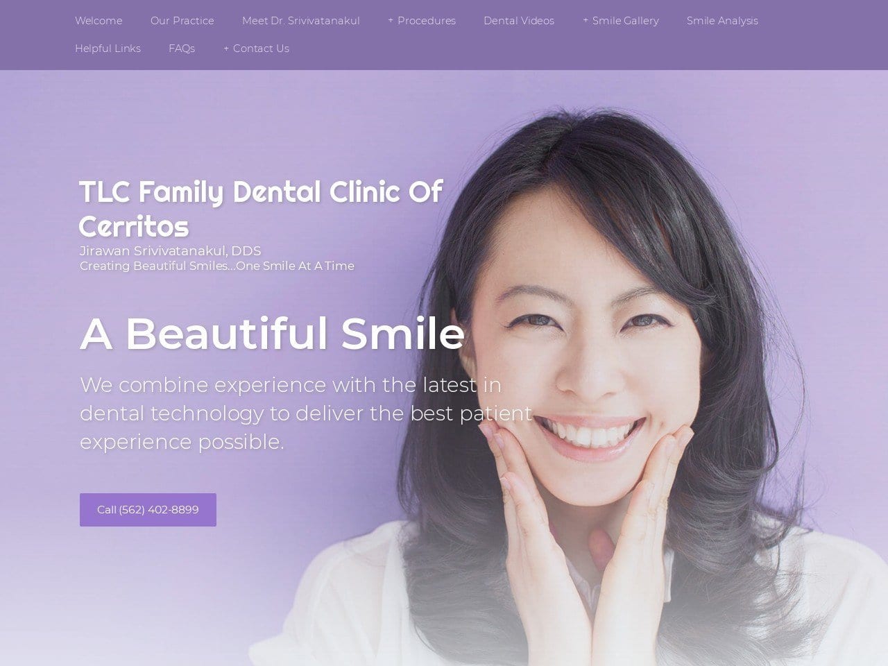 TLC Family Dental Clinic of Cerritos Website Screenshot from tlcfamilydental.net