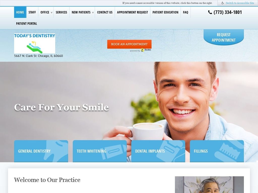 Todays Dentist Website Screenshot from todaysdentistrychicago.com