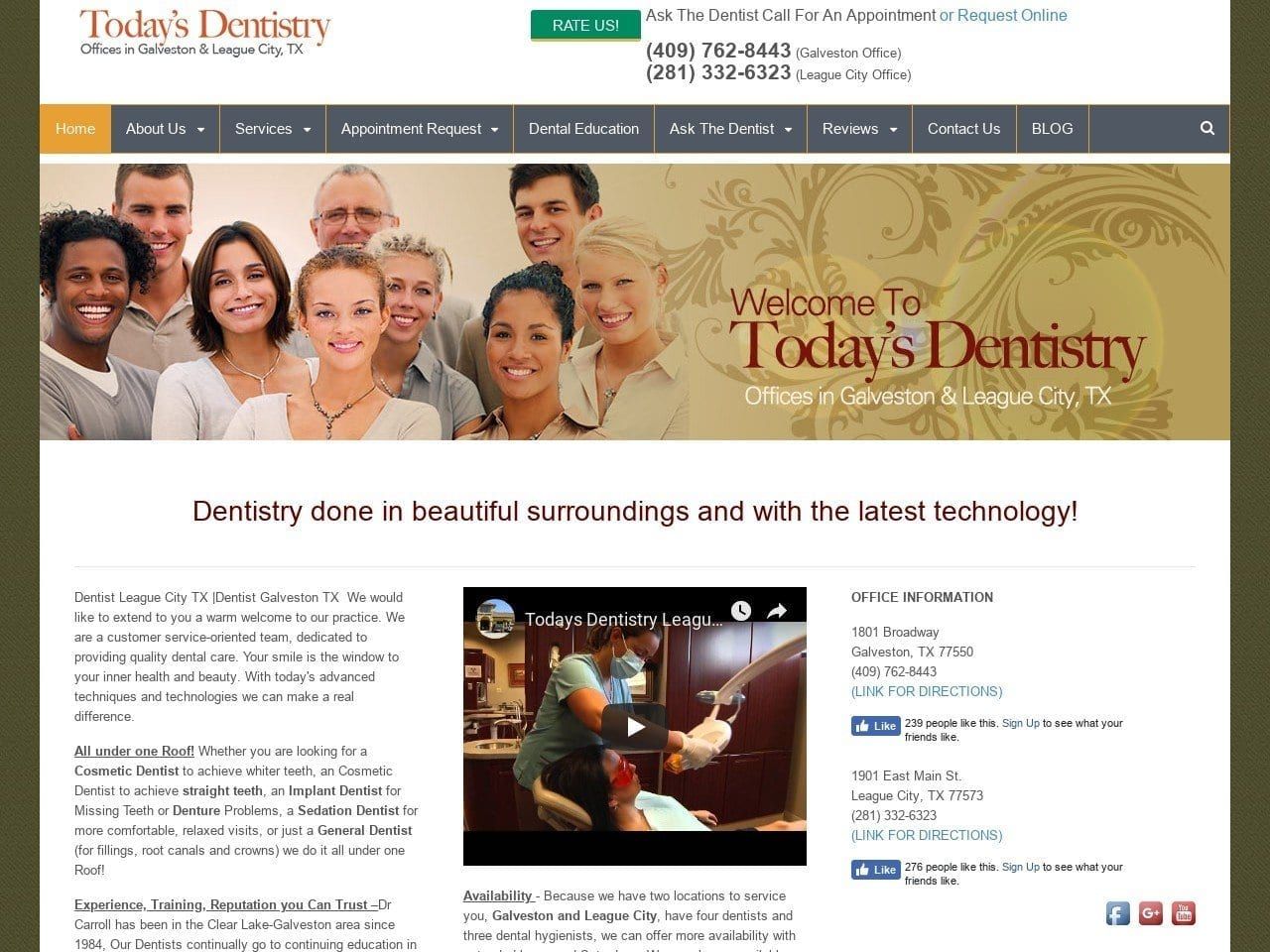 Todays Dentist Website Screenshot from todaysdentistrytexas.com