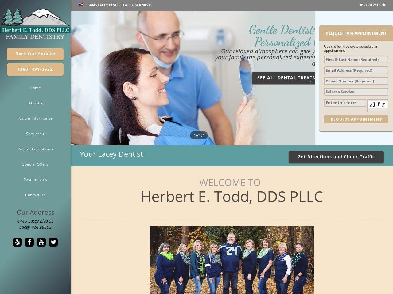 Todd Family Dentistry Website Screenshot from toddfamilydentistry.com