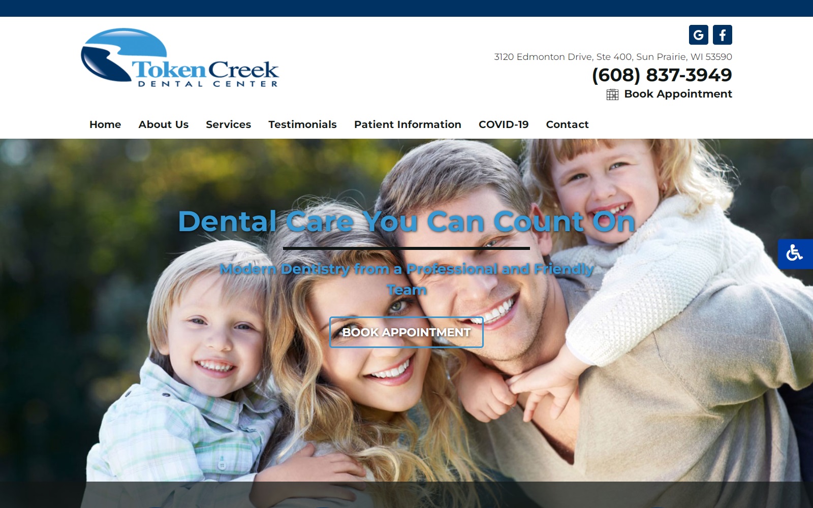 tokencreekdental.com screenshot