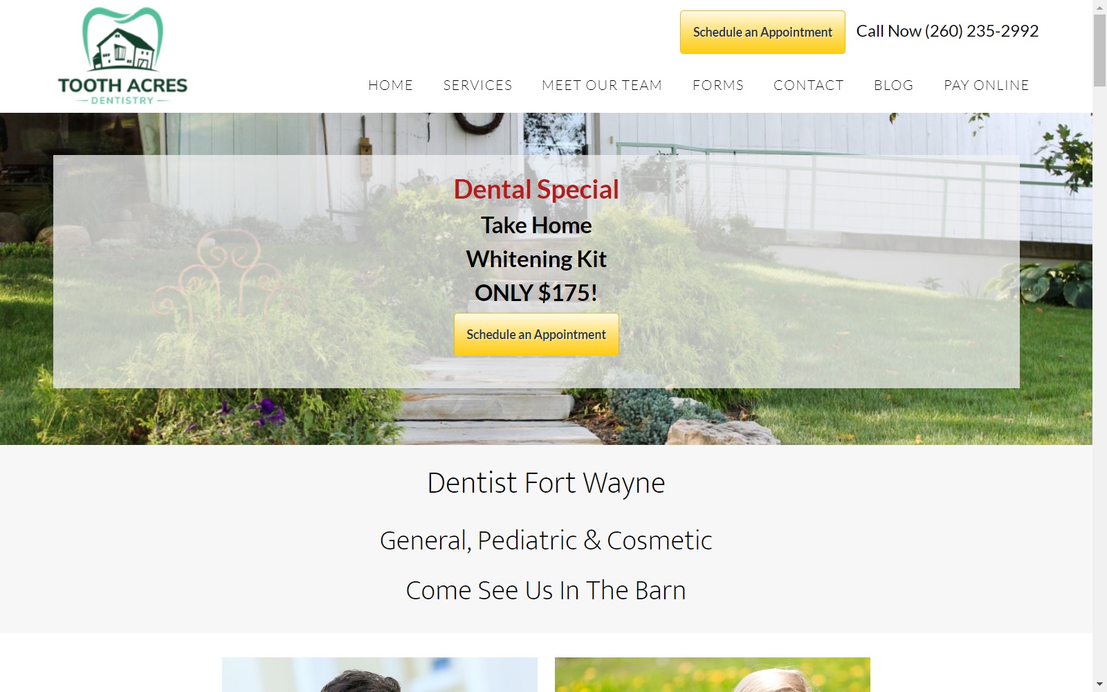 toothacresdentistry.com screenshot