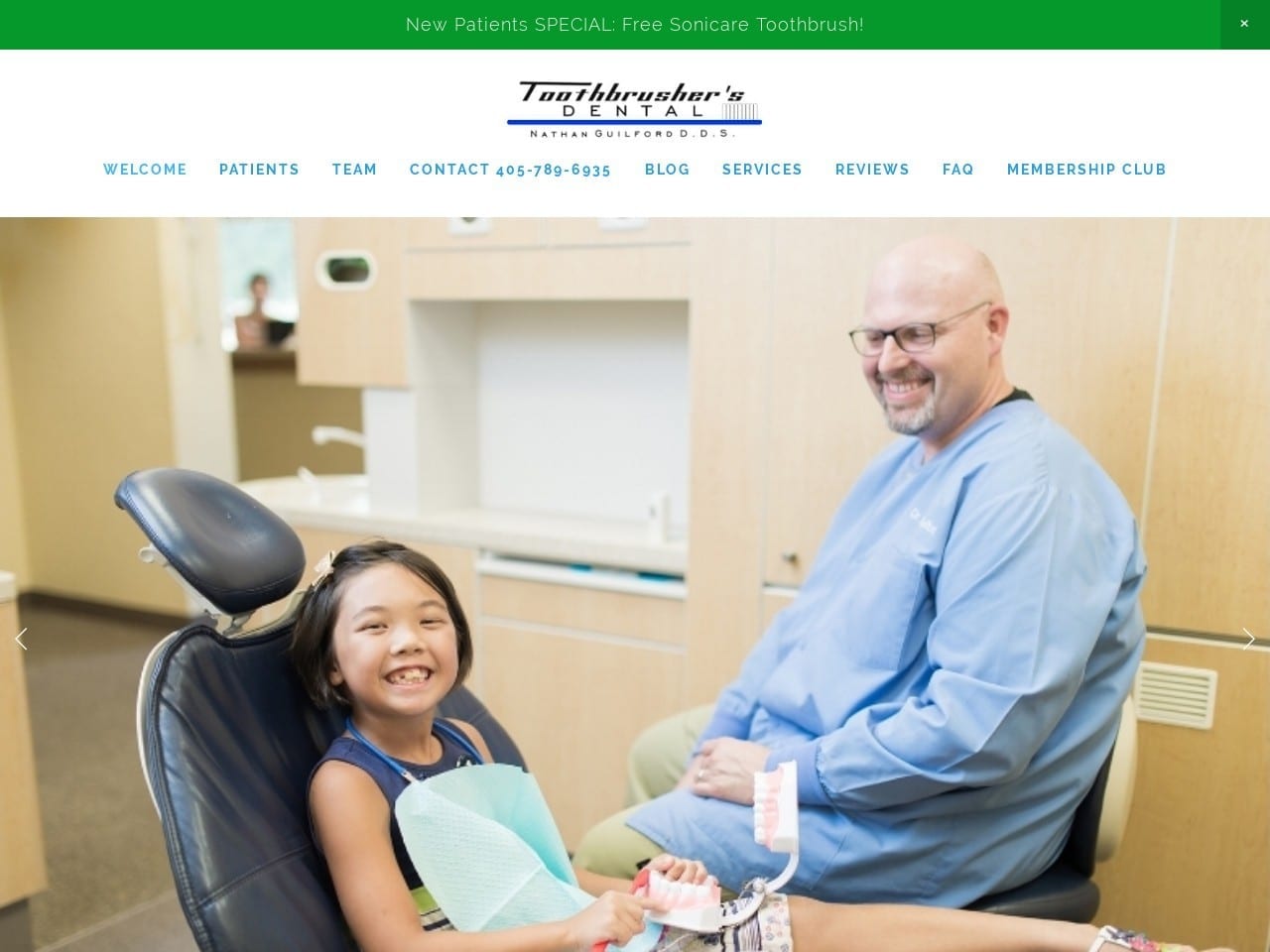 Toothbrushers Dental Guilford Nathan DDS Website Screenshot from toothbrushers.com