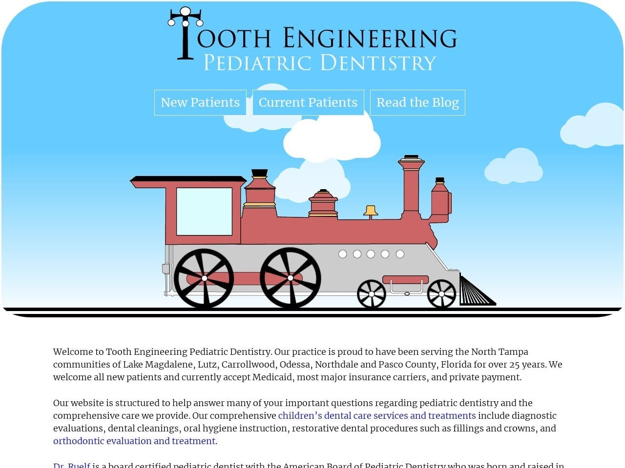 Tooth Engineering Pediatric Dentistry Michael J Ru Website Screenshot from toothengineering.com