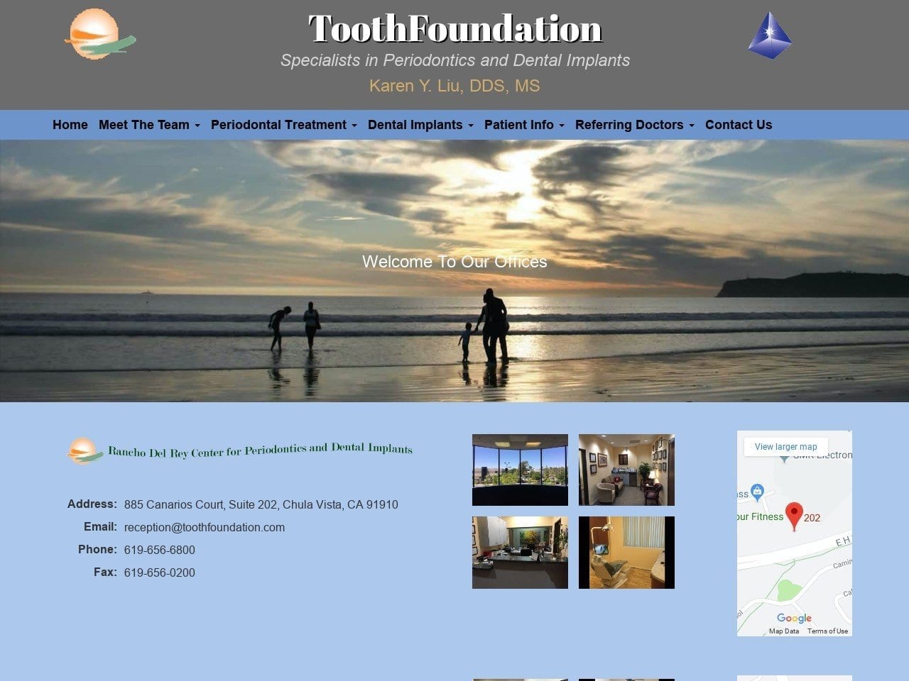 Rancho Del Rey Center Website Screenshot from toothfoundation.com