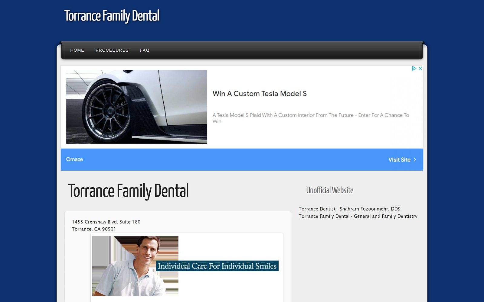 torrancefamilydental.com screenshot