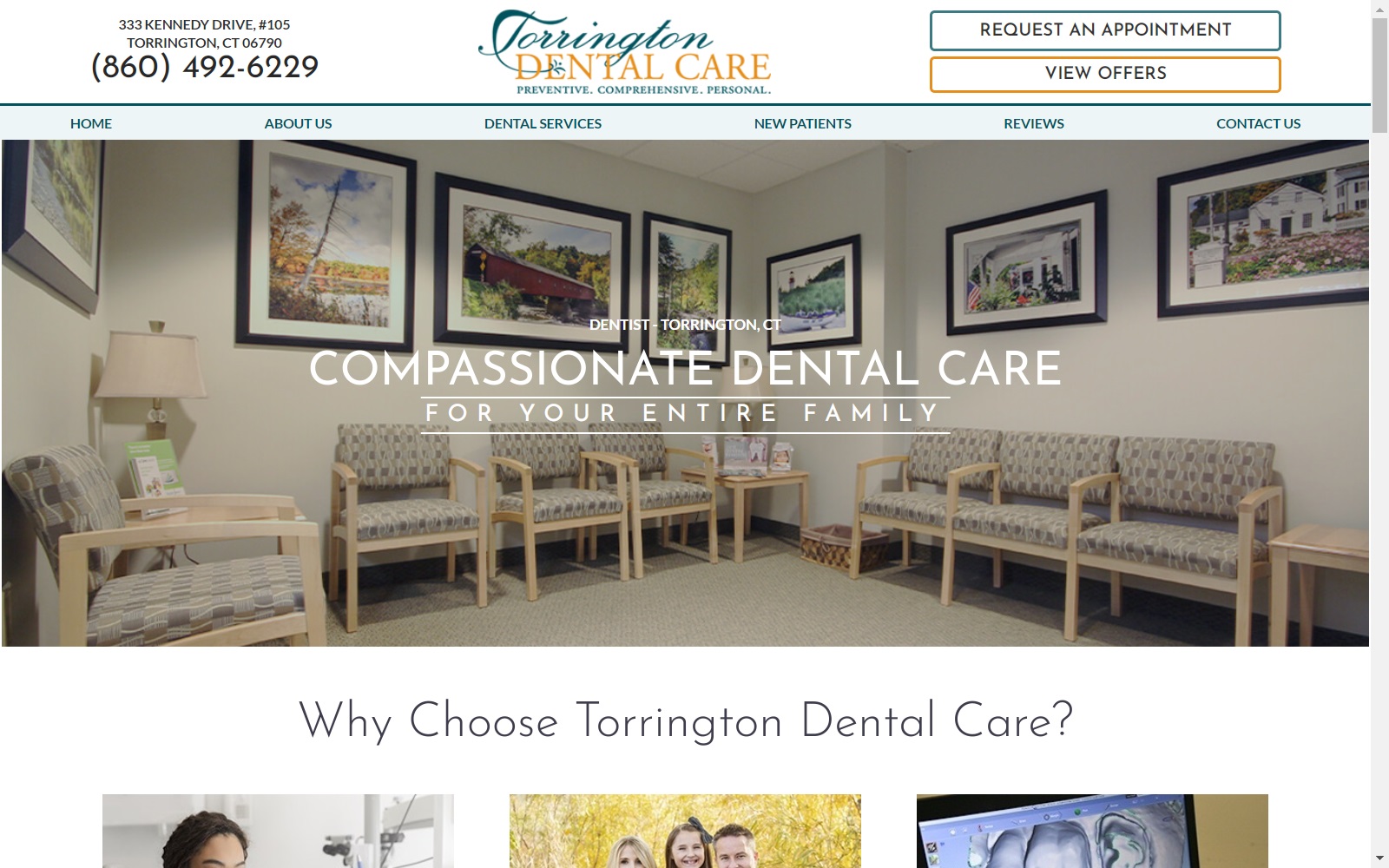 torringtondentalcare.com screenshot