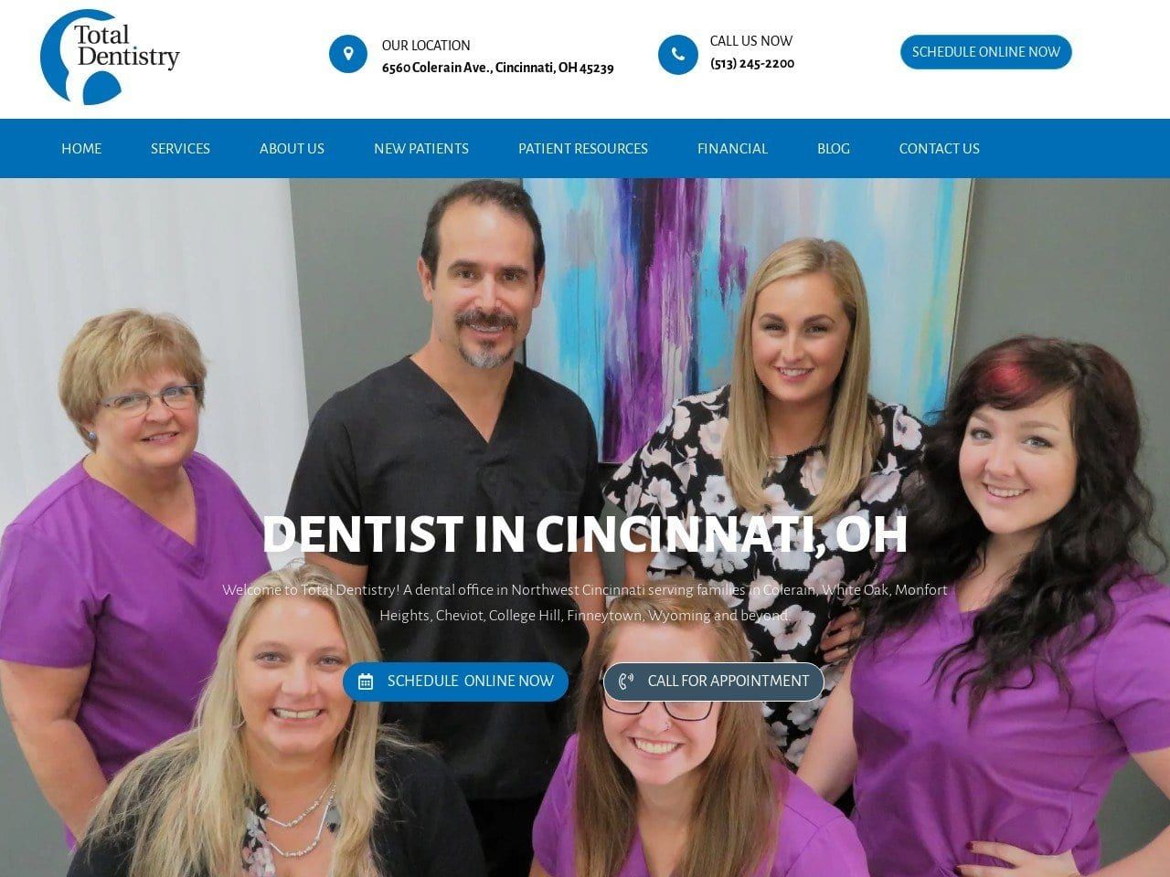 Total Dentist Website Screenshot from totaldentistryonline.com