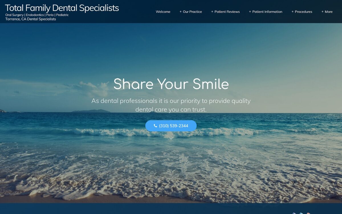 totalfamilydentalspecialists.com screenshot