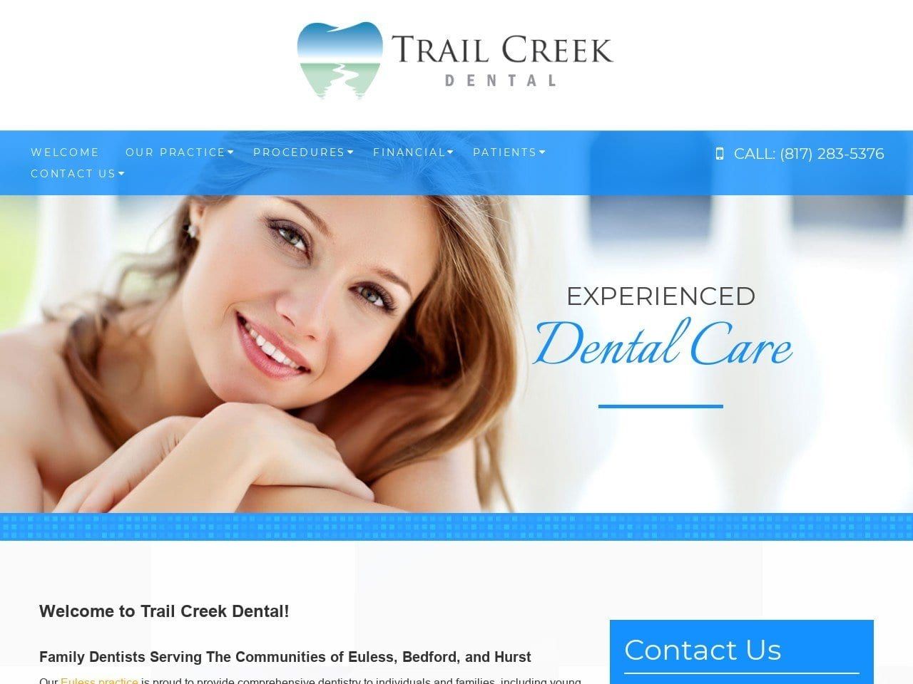Trail Creek Dental Hinson Douglas A DDS Website Screenshot from trailcreekdental.com
