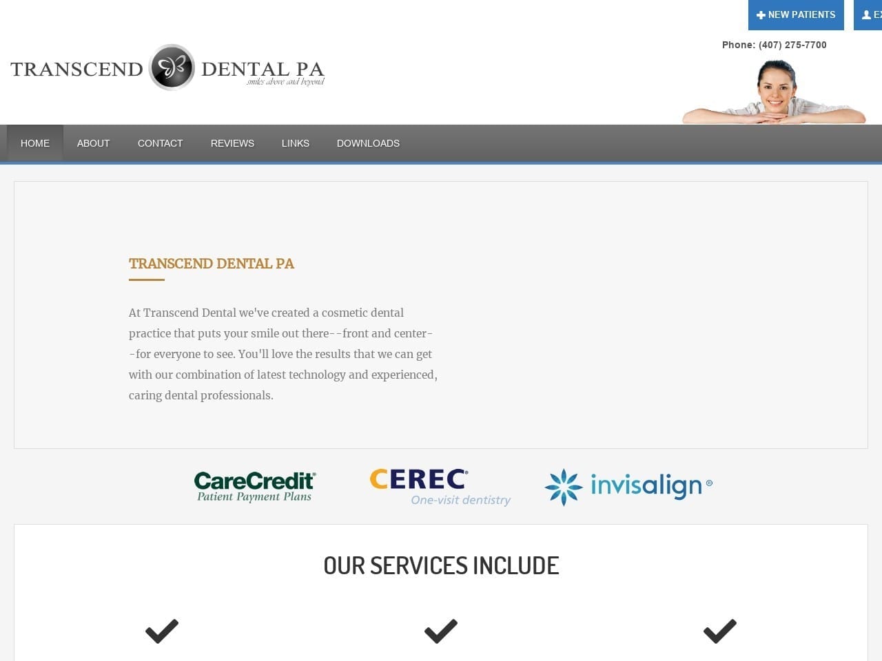 Dr. John R. Ong DDS Website Screenshot from transcenddentalcare.com