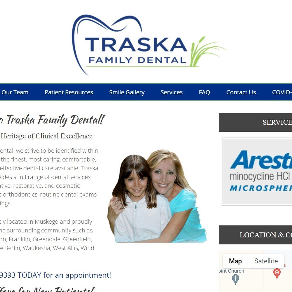 traskafamilydental.com screenshot
