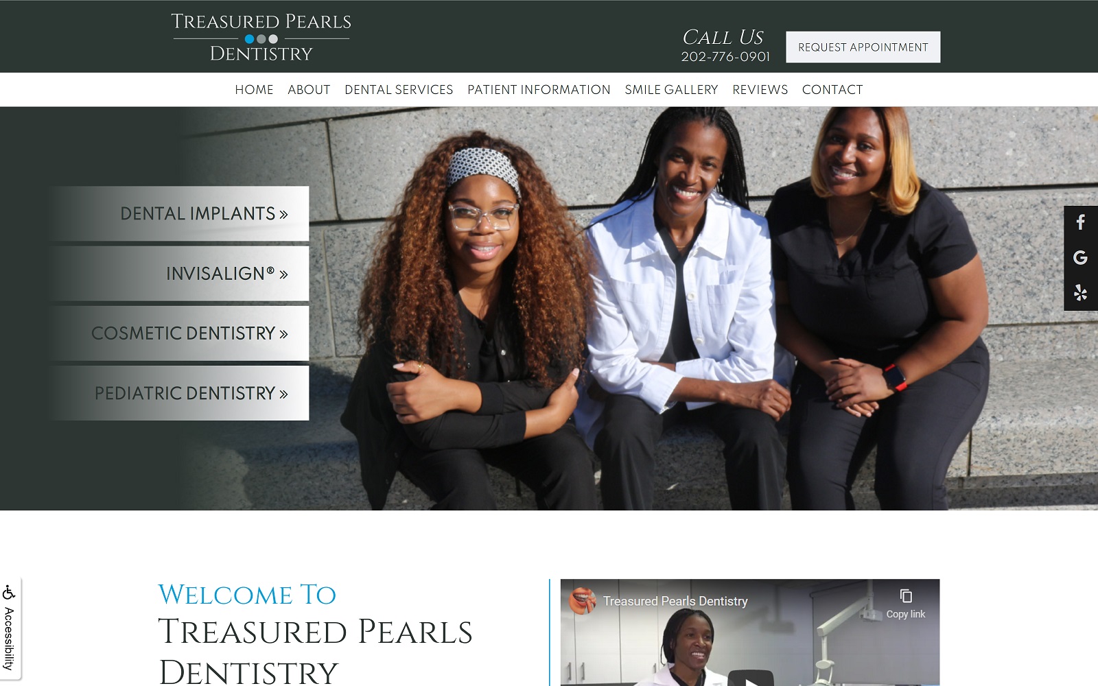 treasuredpearlsdentistry.com screenshot