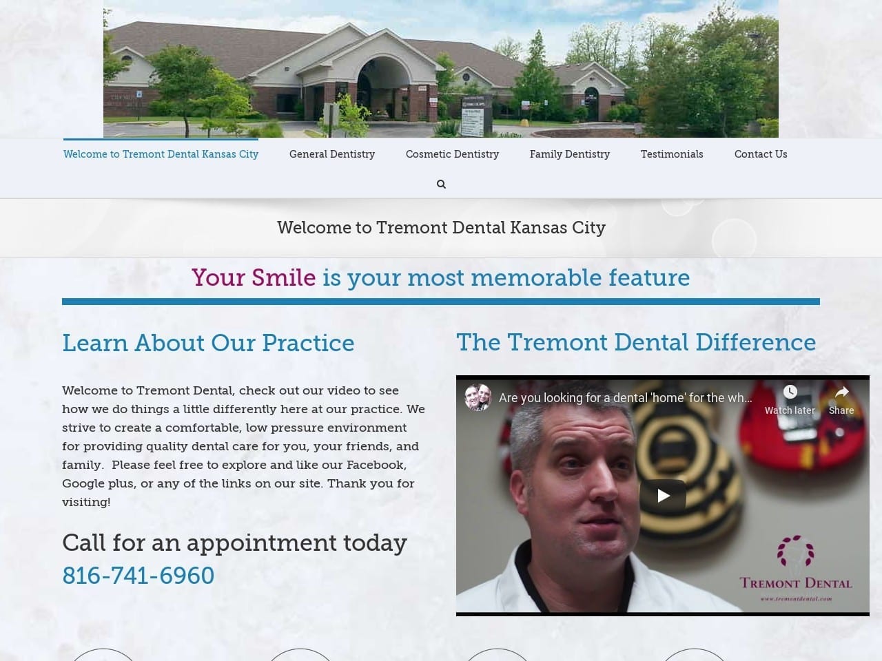 Dr. Bernard G. Bruns DDS LLC at Tremont Dental Website Screenshot from tremontdental.com