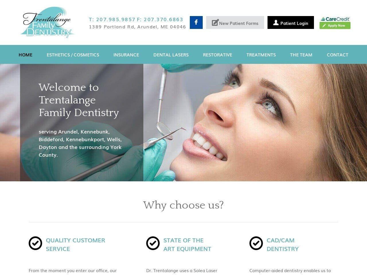 3Rd Generation Dentist Website Screenshot from trentalange.org