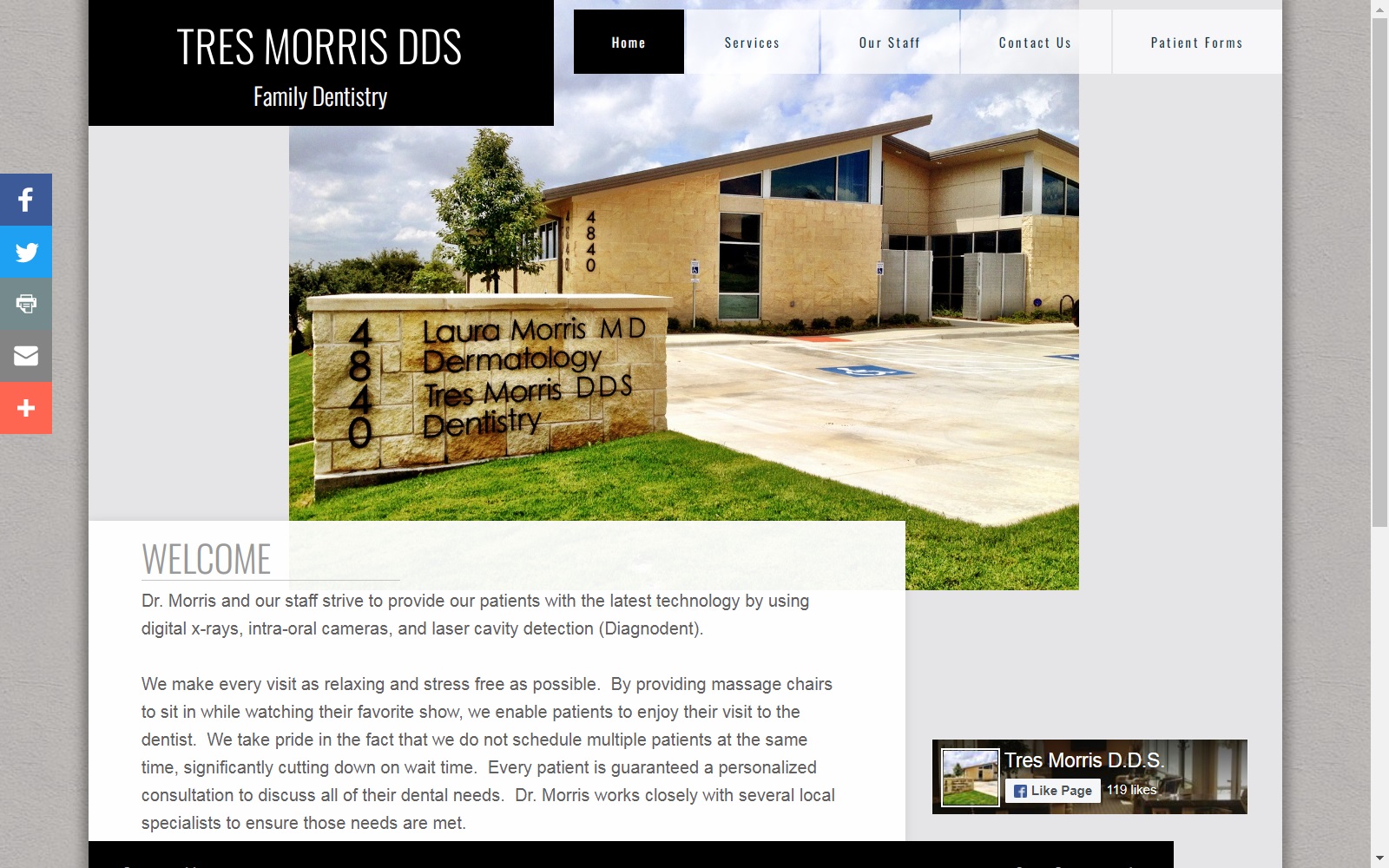 tresmorrisdds.com screenshot