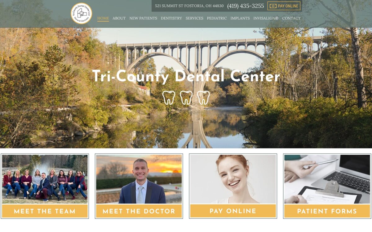 tricountydentalcenter.com screenshot