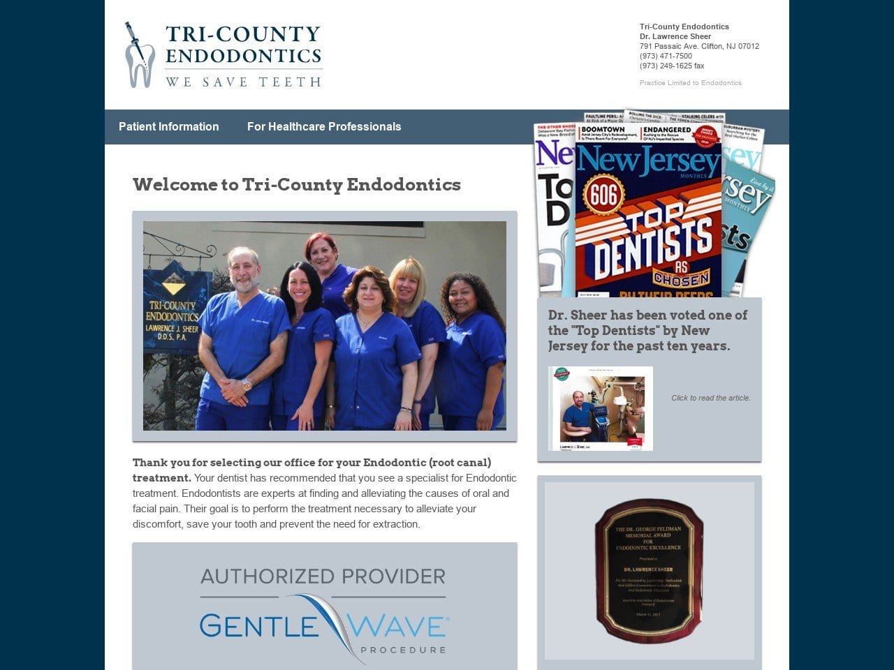 Tri Website Screenshot from tricountyendodontics.com