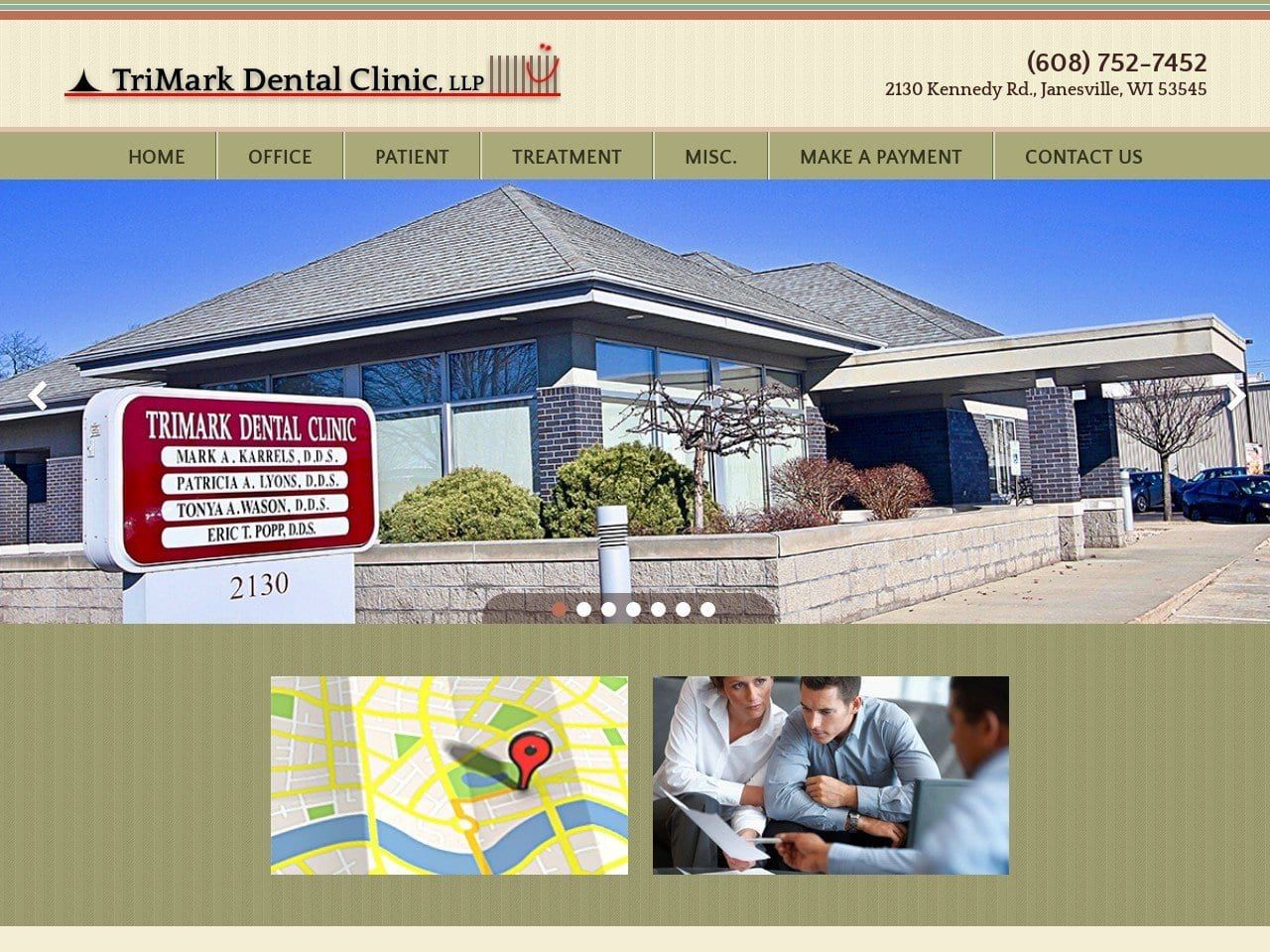 Tri Mark Dental Clinic LLP Website Screenshot from trimarkdental.com