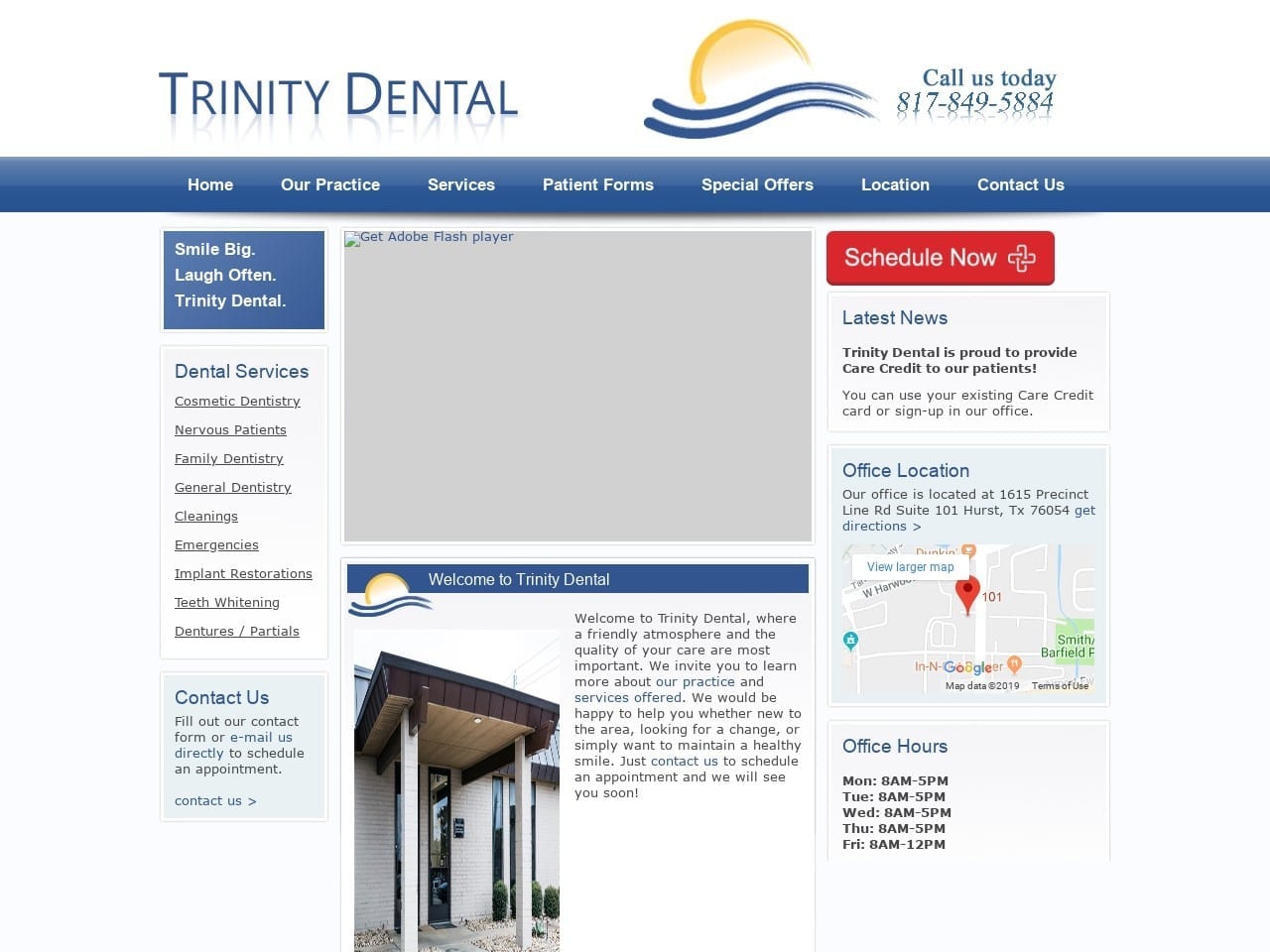 Trinity Dental Website Screenshot from trinity-dental.com