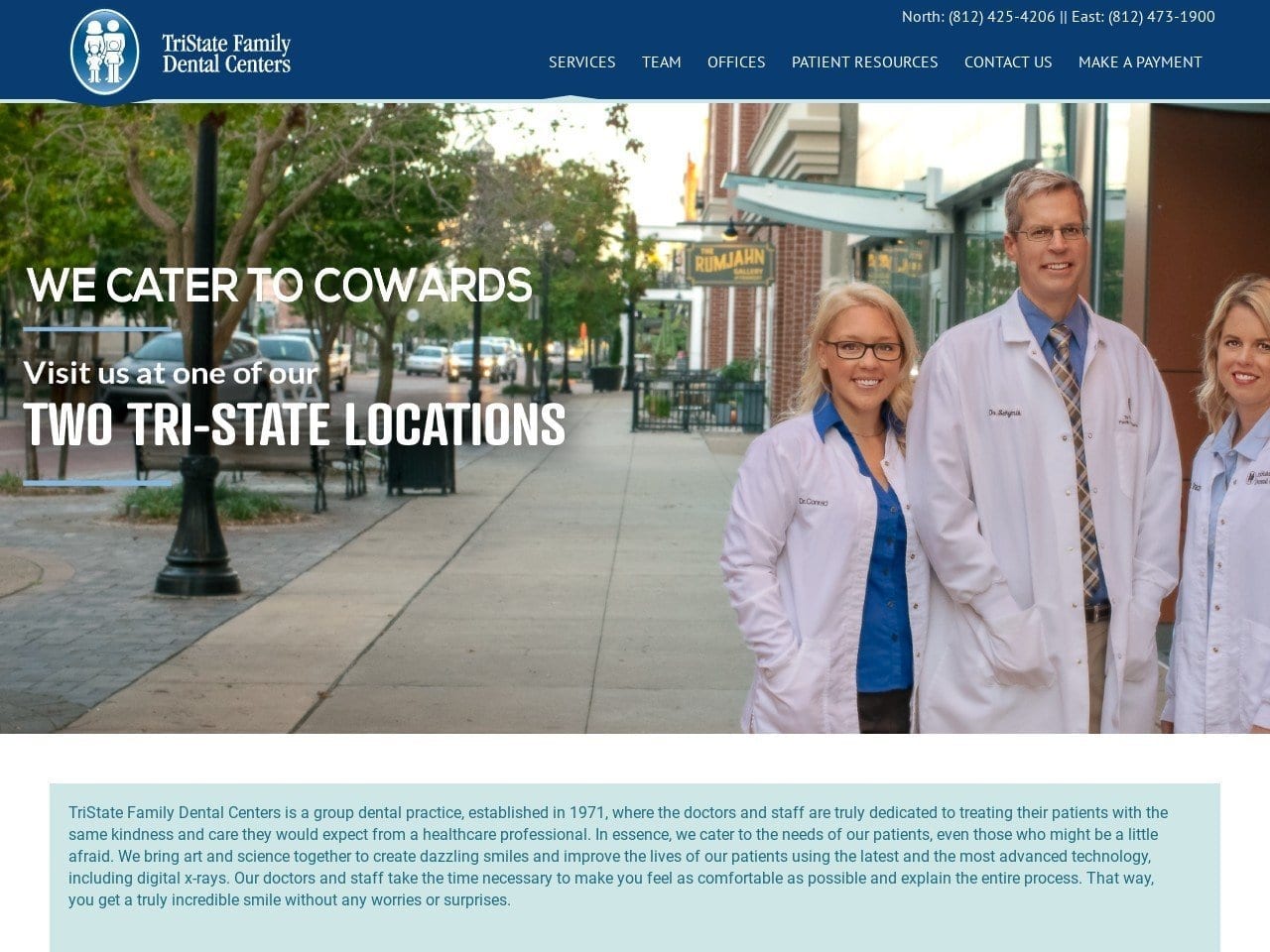 Tri Website Screenshot from tristatefamilydental.com