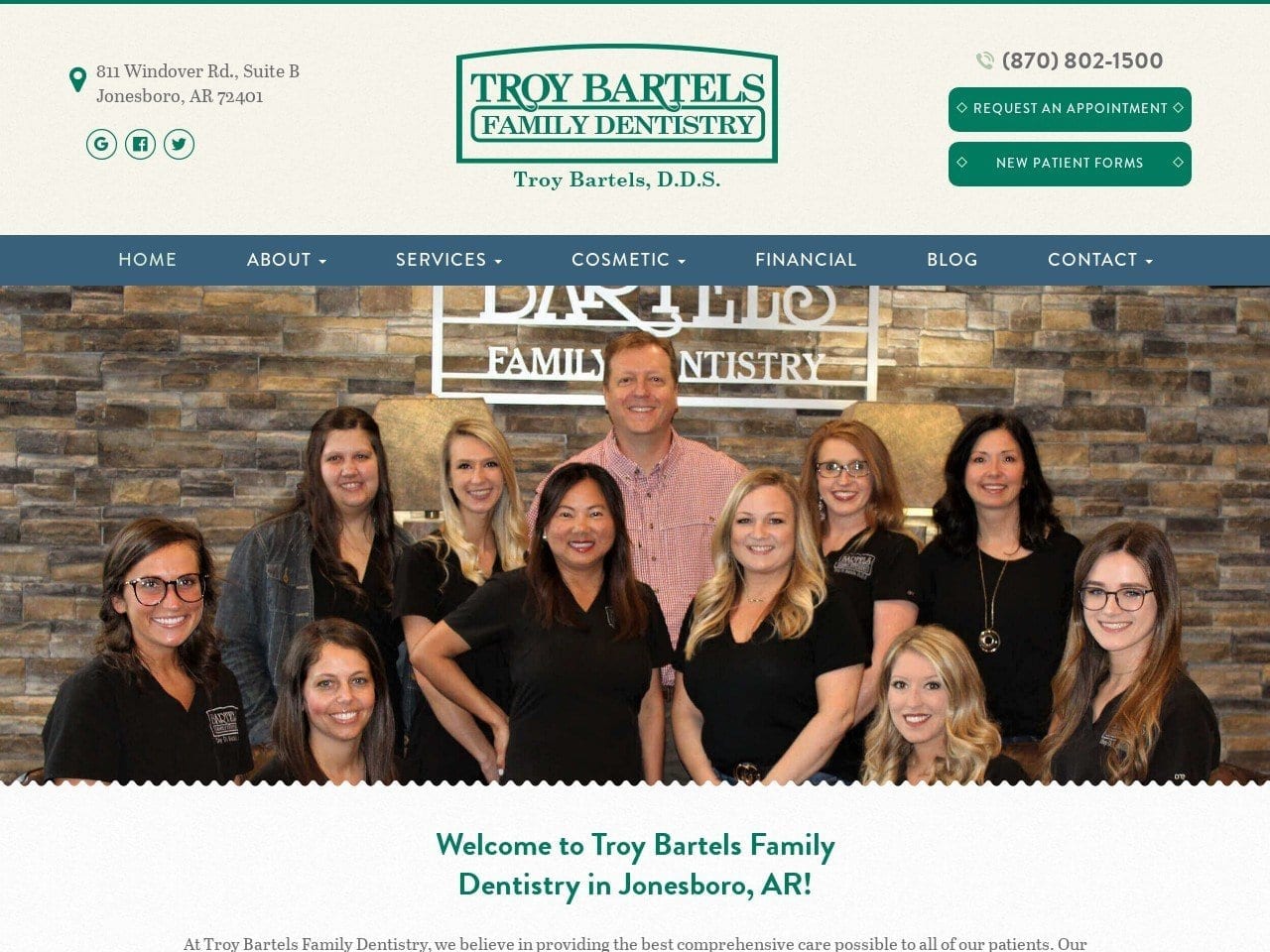 Troy Bartels DDS Website Screenshot from troybartelsdds.com