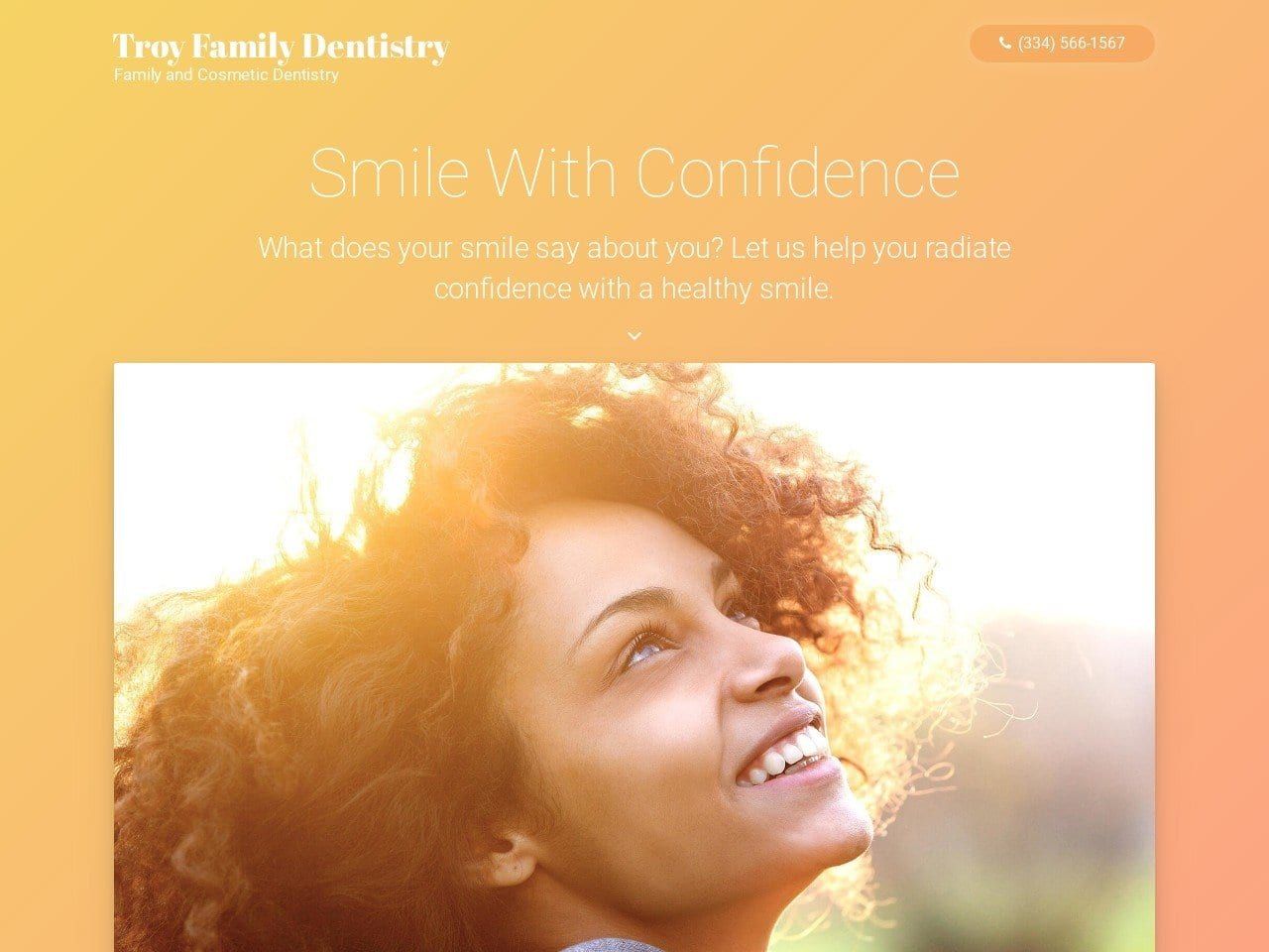 Troy Family Dentist Website Screenshot from troyfamilydentistry.com