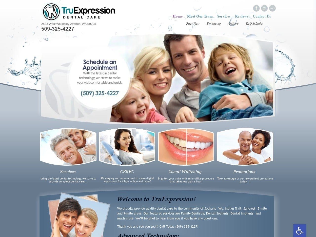 TruExpression Dental Care Website Screenshot from tru-expression.com