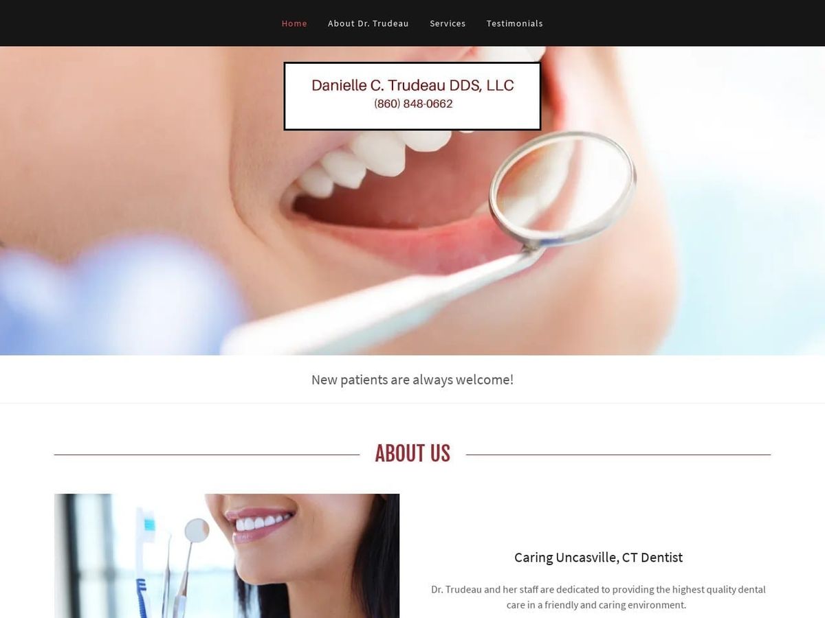 Trudeau Danielle C DDS Website Screenshot from trudeaudental.com