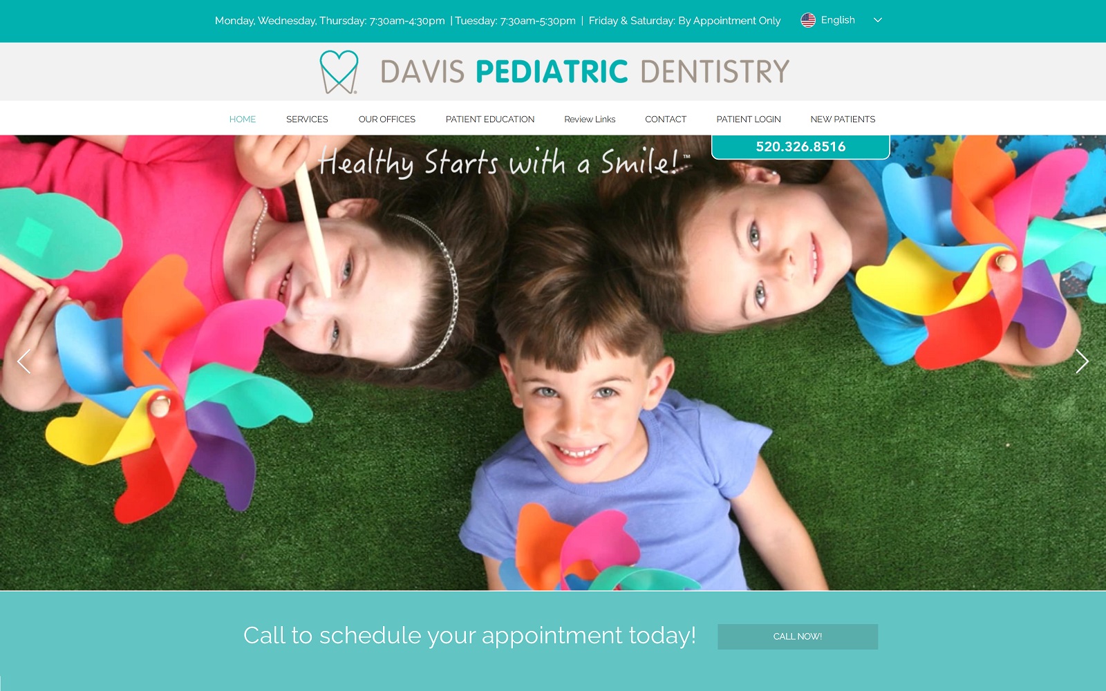 tucsonkidsdentist.com screenshot