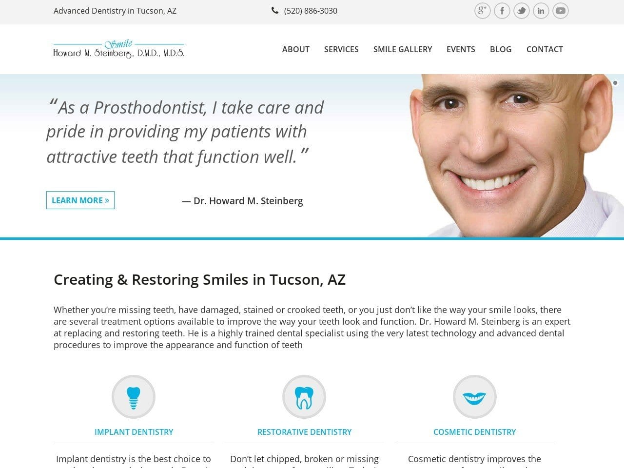 Tucson Smile Website Screenshot from tucsonsmile.com