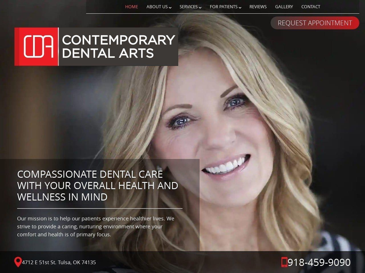 Tulsa Family Dental LLC Website Screenshot from tulsafamilydental.com
