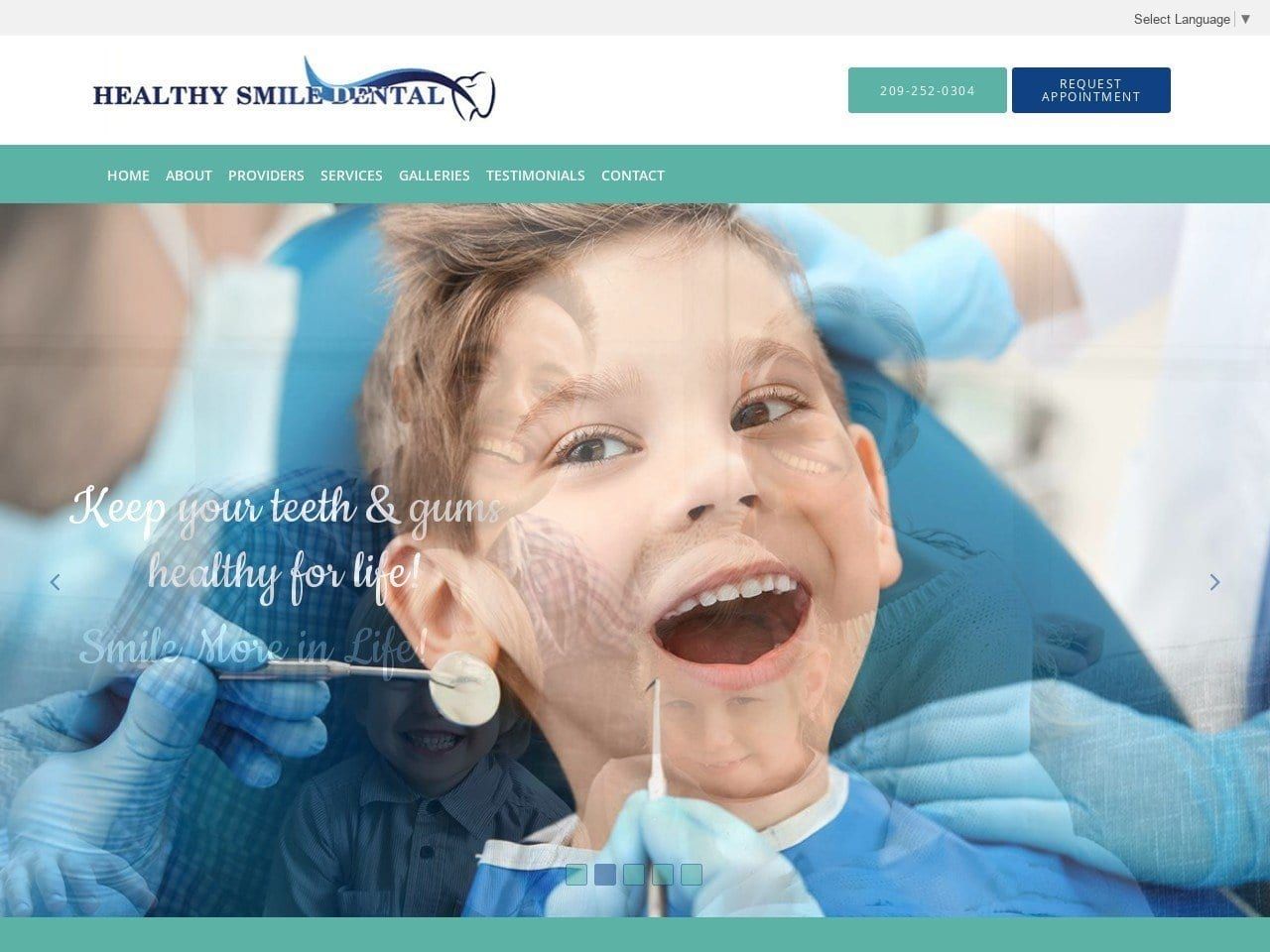 Healthy Smile Dental Care Ricky Brar Dds & Harpree Website Screenshot from turlockcadentist.com