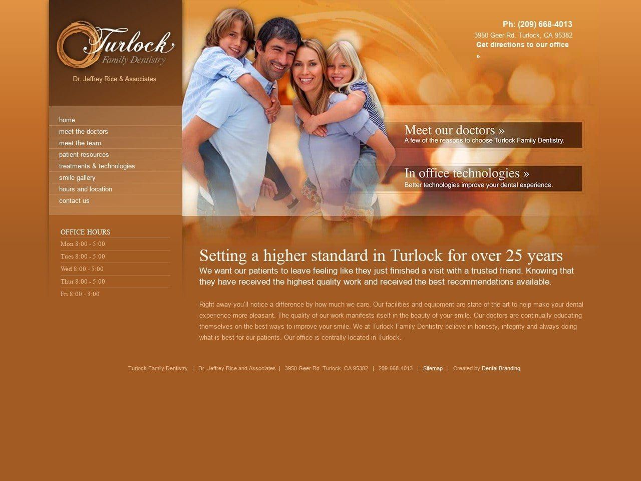 Turlock Family Dentistry Vallarine Alan DDS Website Screenshot from turlockfamilydentistry.com